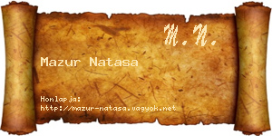 Mazur Natasa névjegykártya